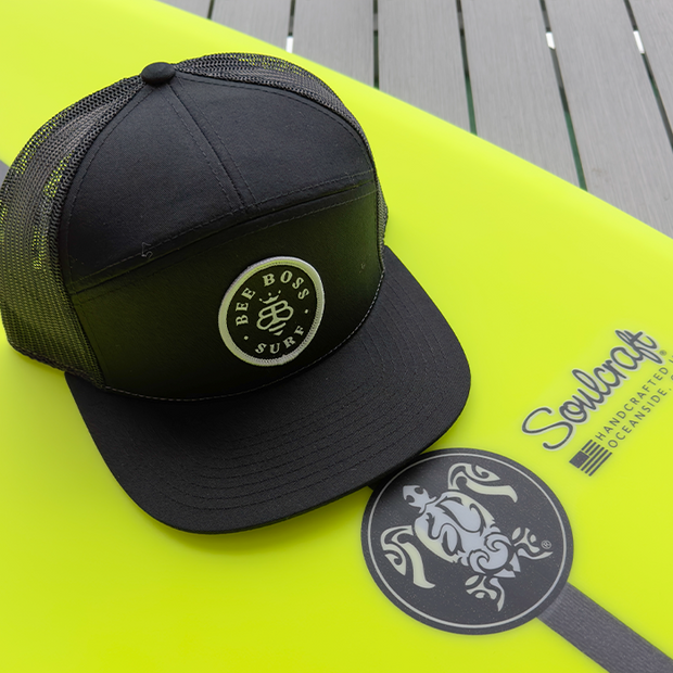 BeeBoss Surf Lifestyle Flat Brim Snap Back Hat | Soulcraft Wake Surf